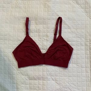 Womens Maroon Lounge Bra